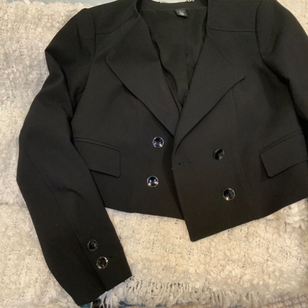 Cropped Double Breasted Jacket - image 2